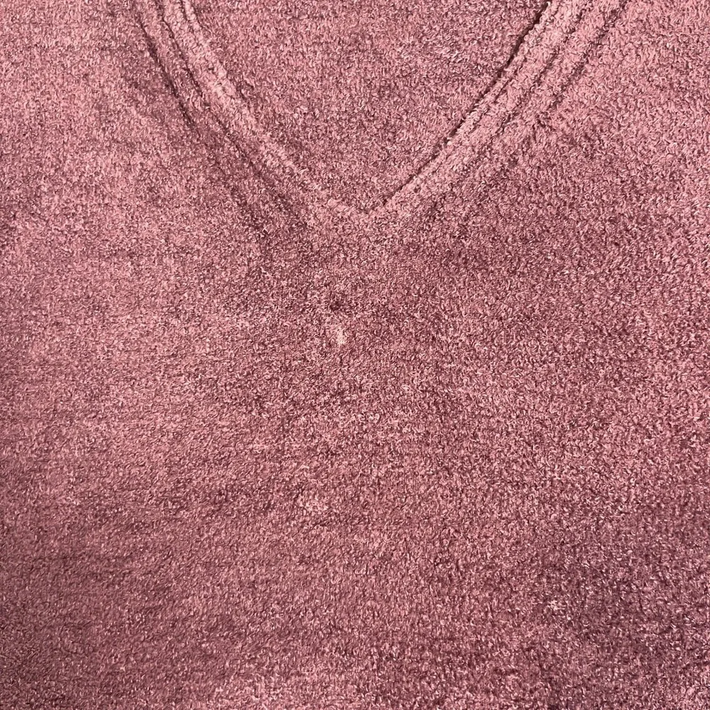Barefoot Dreams Sweater Women's 1X Petite Cozy Chic V-Neck Plum Soft Loungewear‎